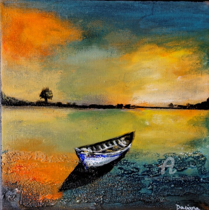 Malerei mit dem Titel "Silence" von Daciana, Original-Kunstwerk, Acryl