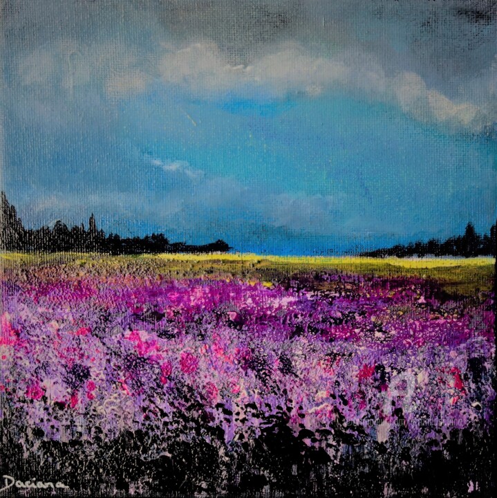 Malerei mit dem Titel "L'été" von Daciana, Original-Kunstwerk, Acryl
