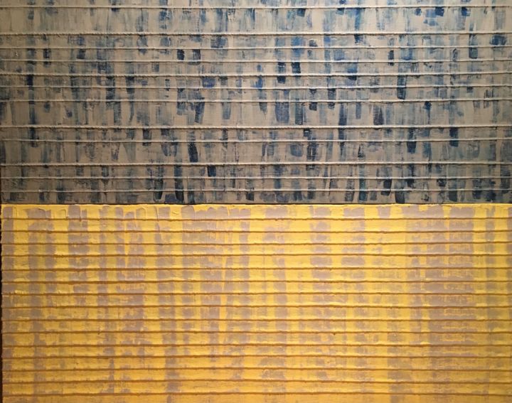 Painting titled "Strings of Harmony" by Lisa Trevino, Original Artwork, Acrylic Mounted on Wood Stretcher frame