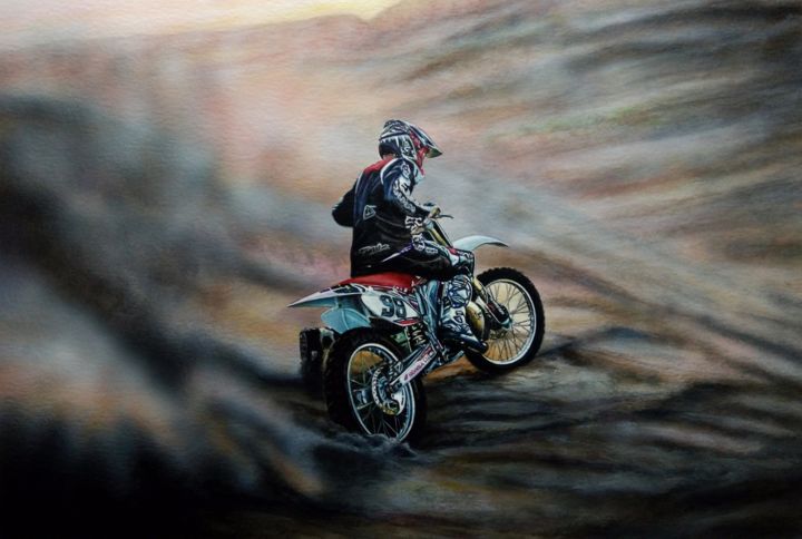The Race II 绘画, 13.8x19.7 in
