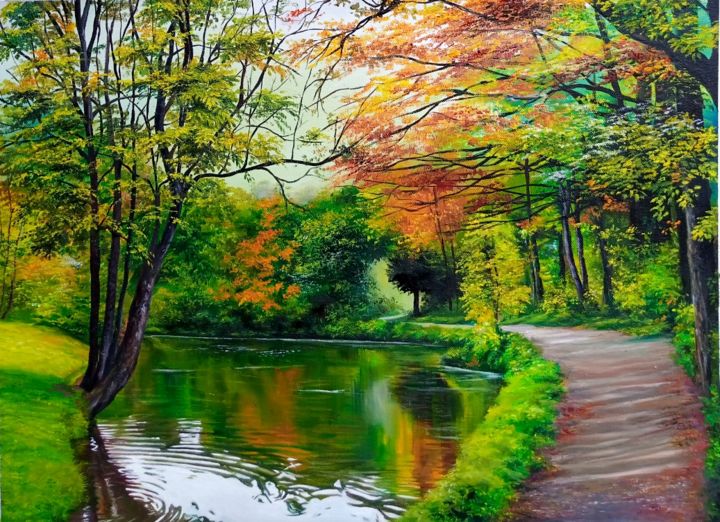 Painting titled "Nvo-Nvo" by Chuka Ibe, Original Artwork, Oil