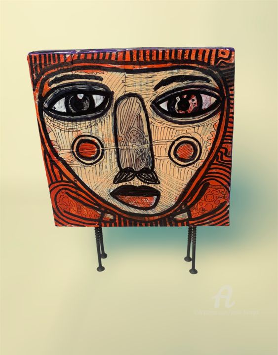 Sculpture titled "Wood human 92" by Pavel Kuragin, Original Artwork, Wood