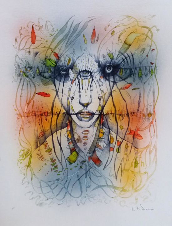 Triclope 图画, 16.1x12.2 in