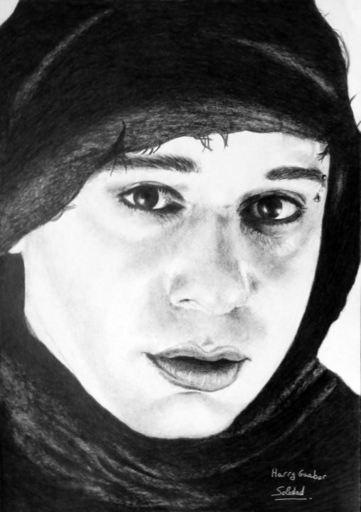 Drawing titled "Harry Gaabor" by Soledad, Original Artwork, Pencil