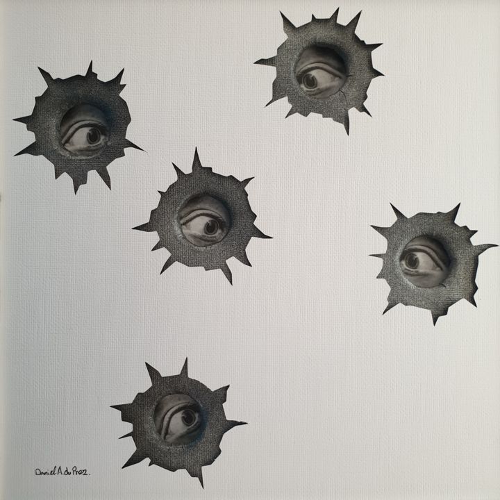 Bullet Hole 雕塑, 11.8x11.8 in