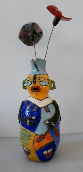 Grand vase inspiration Pérou 设计, 12.6x5.1 in