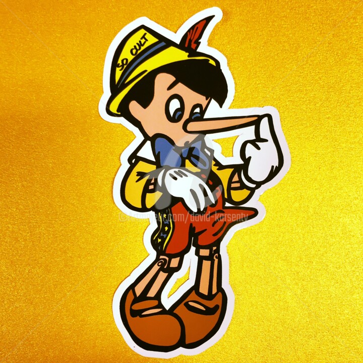 Stickers Pinocchio 印花与版画, 5.1x3.2 in