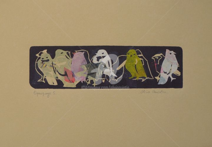 Equipage 5 印花与版画, 7.9x11.8 in