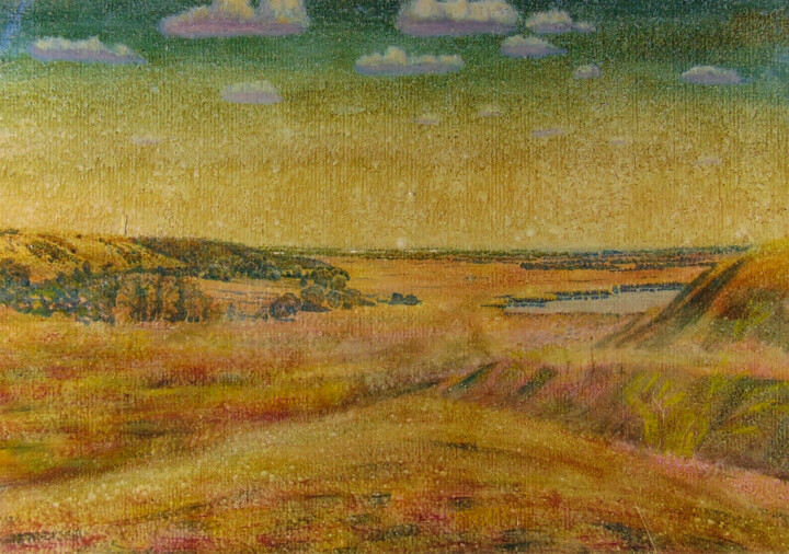 Картина под названием "Against the sun" - Sergey And Vera, Подлинное произведение искусства, Масло Установлен на Другая жест…