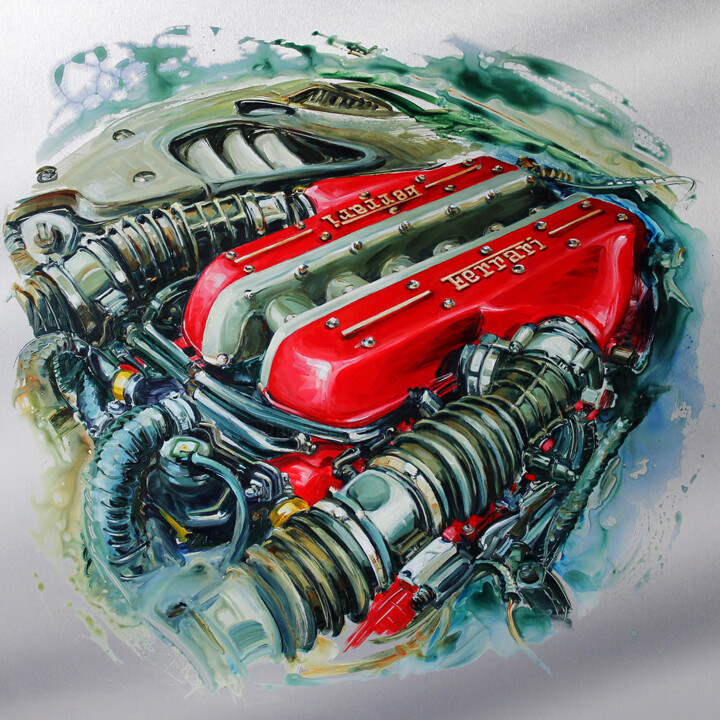 FERRARI FIORANO II 绘画, 29.5x29.5 in