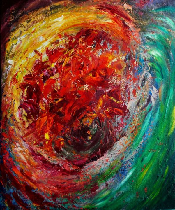 The End of Silence. Конец тишины 绘画, 23.6x19.7 in