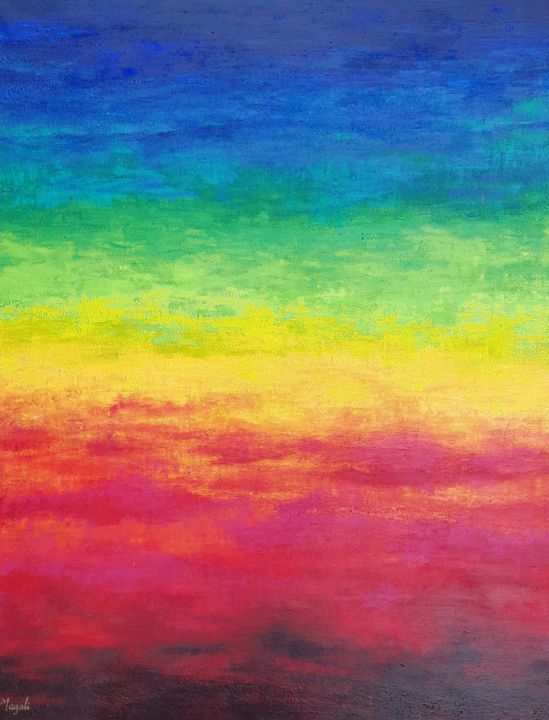 Entre ciel et terre 绘画, 45.7x35 in