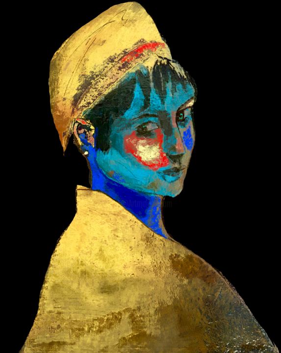 Peinture gouache et art numérique « Pensées I », vitraux 数字艺术