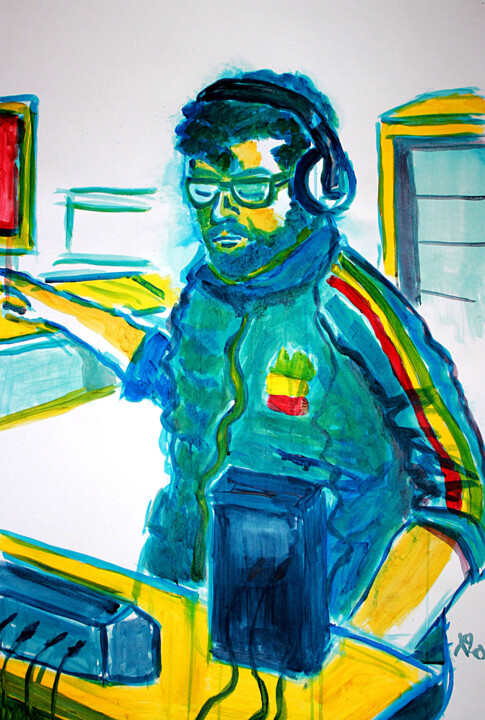 Le preneur de son 绘画, 29.1x19.7 in