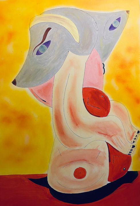 Peinture intitulée "Balade en plein dés…" par Rk07, Œuvre d'art originale, Acrylique