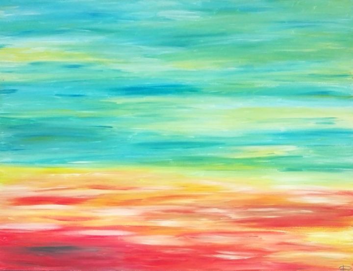 Peinture intitulée "Chaleur estivale" par Renaud Angerville-Langlois, Œuvre d'art originale, Acrylique