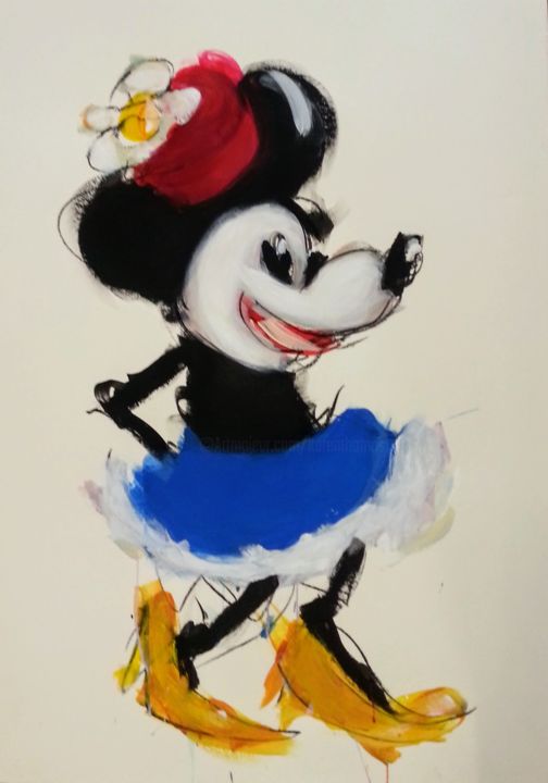 Minnie Mouse 绘画, 39.4x27.6 in