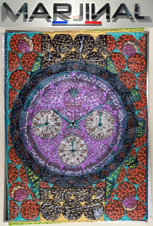 Peinture intitulée "BONHEUR / SCULPTURE…" par Marjinal Artiste Peintre Décalé Français, Œuvre d'art originale, Acrylique