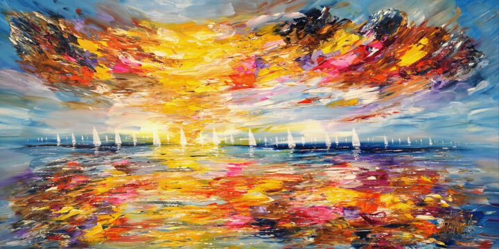 Sailing XXL 1 绘画, 39.4x78.7 in