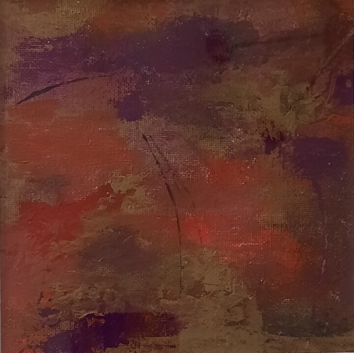 Peinture intitulée "Incandescence" par Maryse Curinier-Rochette, Œuvre d'art originale, Acrylique Monté sur Autre panneau ri…