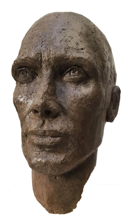Sculpture intitulée "Léo" par Sylvie Mathiswan, Œuvre d'art originale, Argile