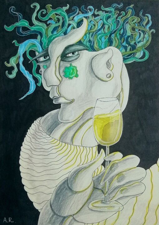 图画,  11.7x8.3 in 