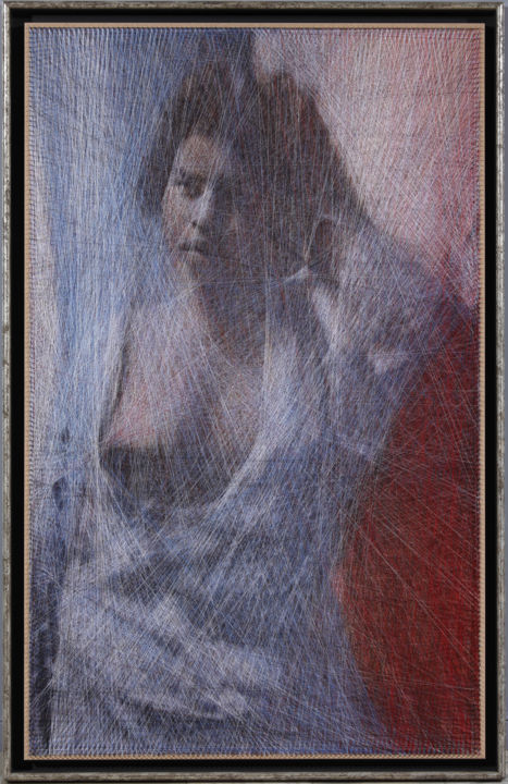 Schilderij getiteld "Marseillaise" door Ani & Andrew Abakumovs, Origineel Kunstwerk, Draad