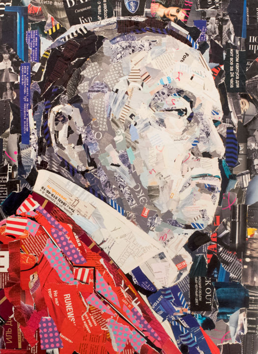 Collages getiteld "Zhirinovsky" door Slava Zaitsev, Origineel Kunstwerk, Collages