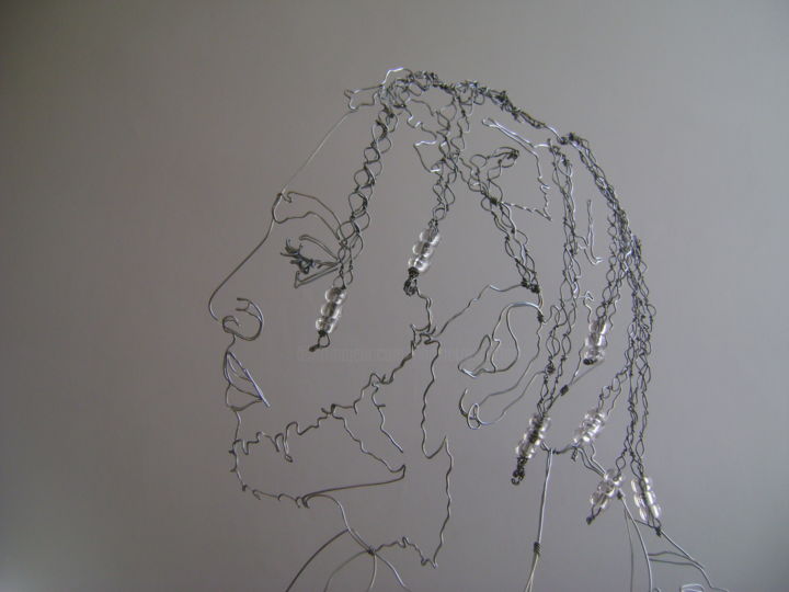 Sculpture titled "Anomyme C2020" by Nadine Trescartes (fildefériste), Original Artwork, Wire