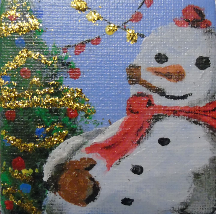 Bonhomme de neige 2 绘画, 2.8x2.8 in