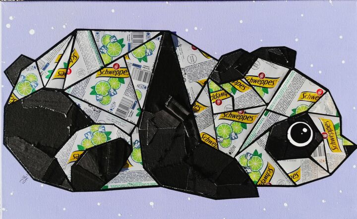 Peinture intitulée "PÉNÉLOPE le bébé pa…" par Johanna Meunier, Œuvre d'art originale, Acrylique Monté sur Châssis en bois