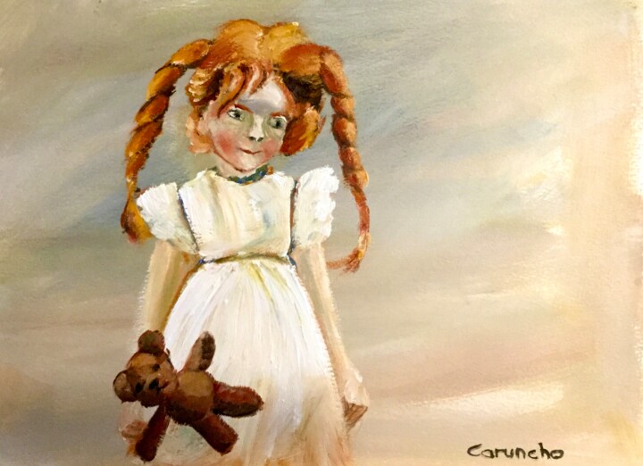Pintura titulada "Trencitas" por Mónica Caruncho Fontela, Obra de arte original, Oleo