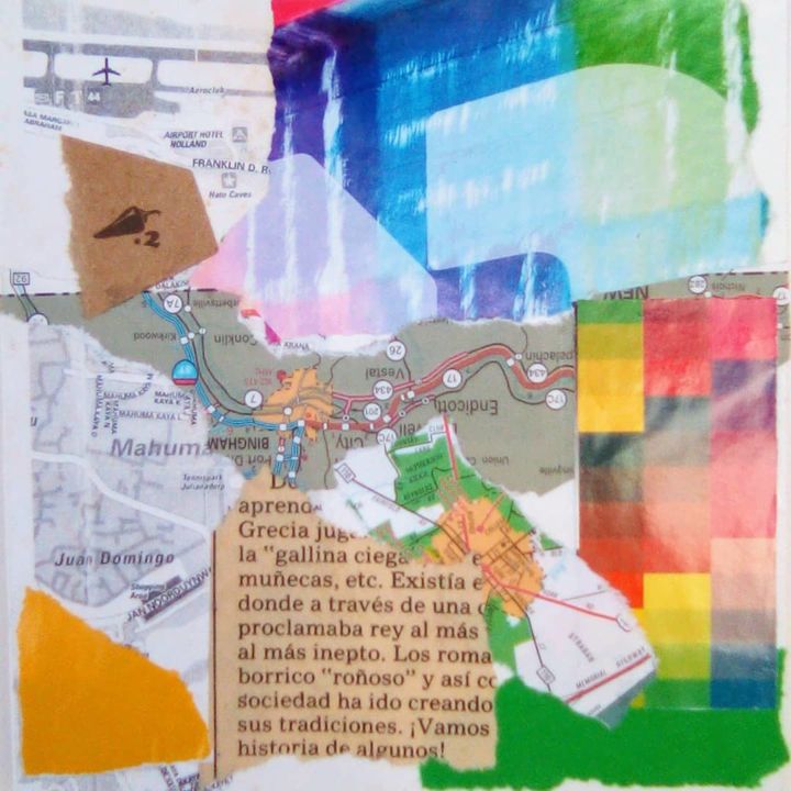 Κολάζ με τίτλο "Serie Mapa de Recue…" από Natalia Ponce Ross, Αυθεντικά έργα τέχνης, Κολάζ