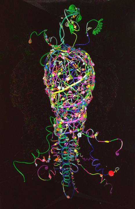 Sculpture titled "Growth" by Alexandra Finkelchtein, Original Artwork, Wire