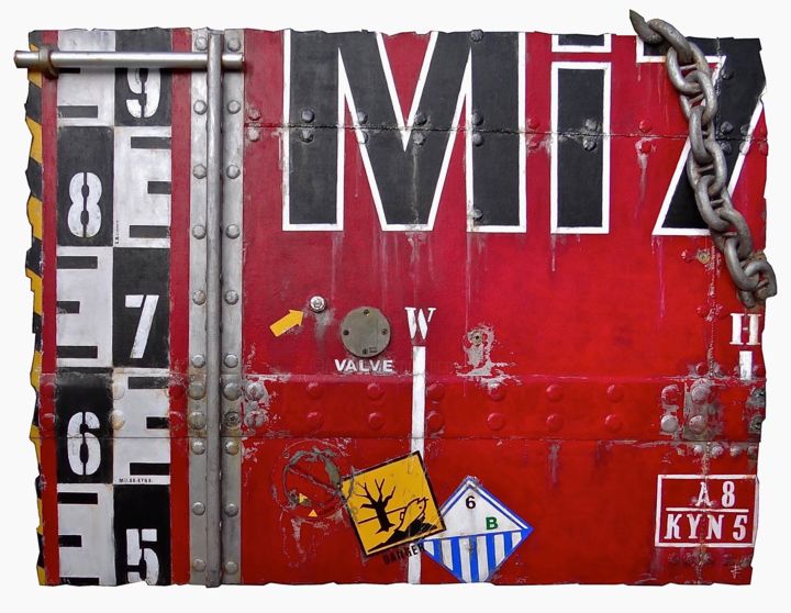 Sculpture intitulée "WRECKAGE OF Mi7" par Jerome Chauvin (JICE), Œuvre d'art originale, Acrylique