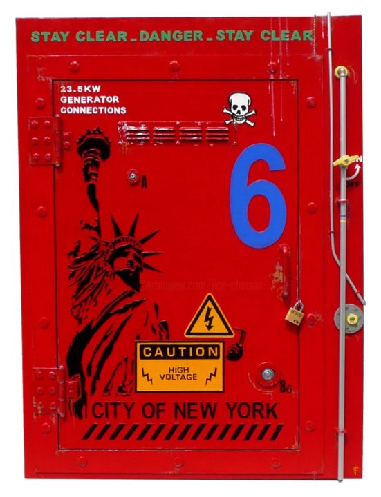 Sculpture intitulée "NYC GENERATOR" par Jerome Chauvin (JICE), Œuvre d'art originale, Acrylique