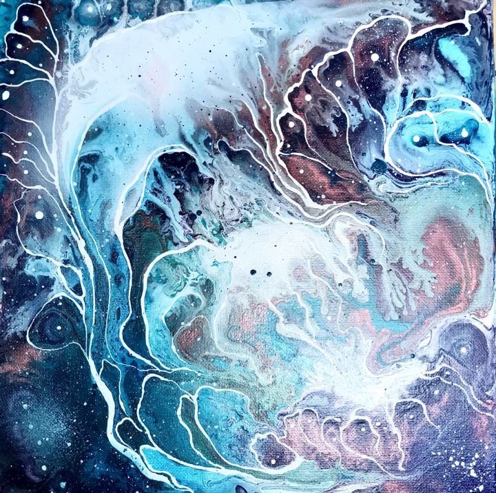 Peinture intitulée "TUNKASHILA 2" par Janaan Jaunally, Œuvre d'art originale, Acrylique