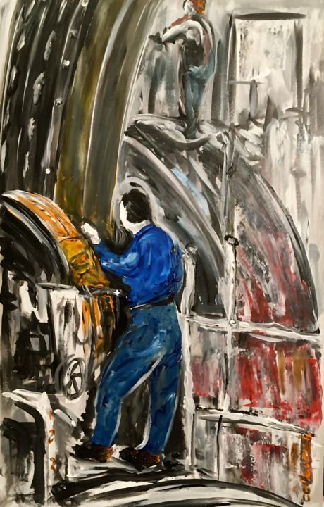 Sala Macchine 绘画, 28.4x17.3 in