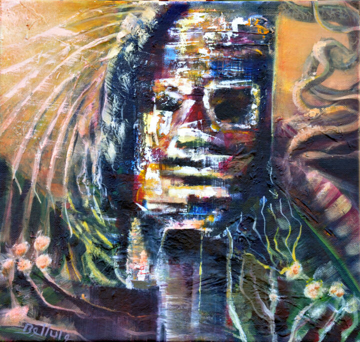 Pirate 絵画, 14.6x15.4 in