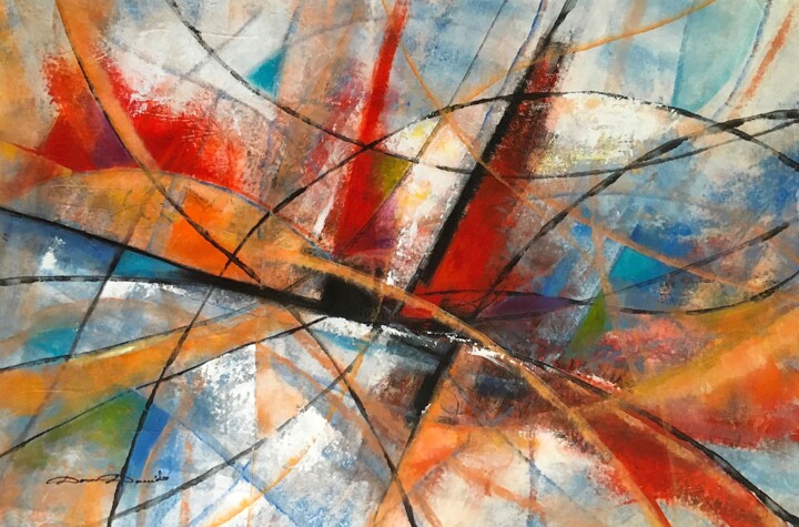 Painting titled "So many ways" by Dam Domido, Original Artwork, Acrylic