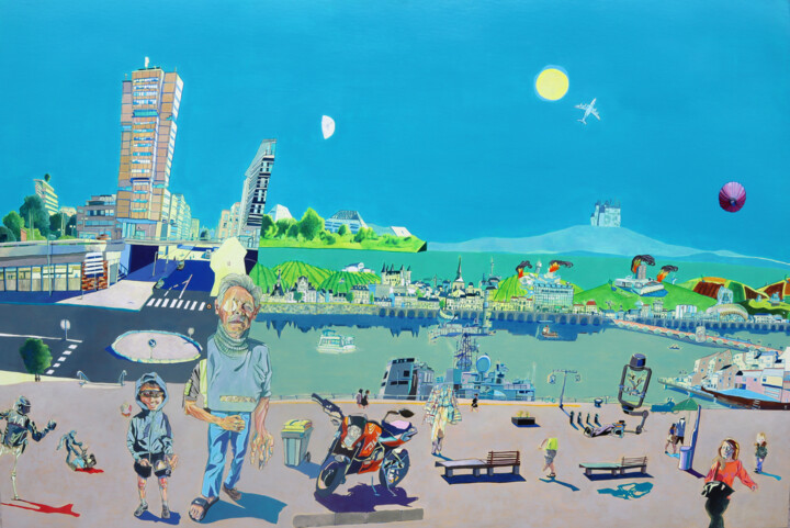 "Polyphème et Diogène" 绘画, 33.5x47.2 in