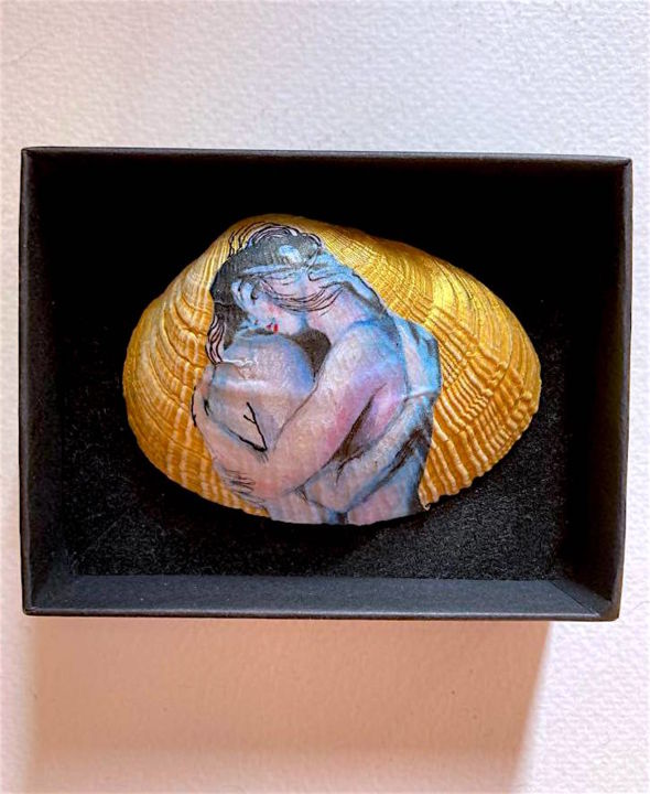 Pittura intitolato "Hugs.5" da Maria Cristina Cerminara, Opera d'arte originale, Collages