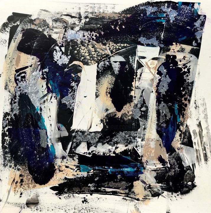 Peinture intitulée ""Fragments-c"" par Céline Weber, Œuvre d'art originale, Acrylique