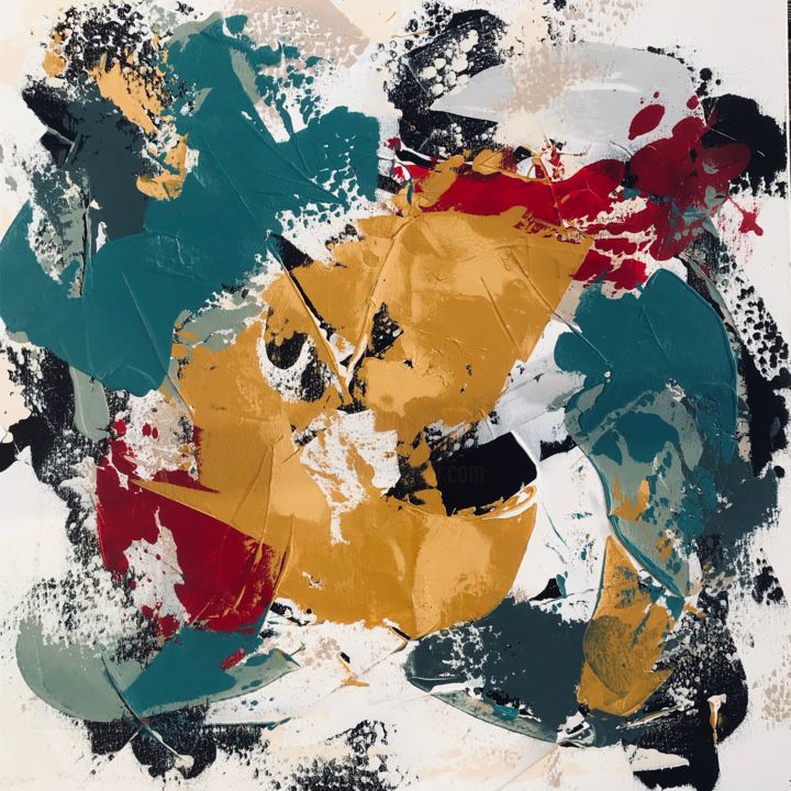 Peinture intitulée ""Safran-2"" par Céline Weber, Œuvre d'art originale, Acrylique