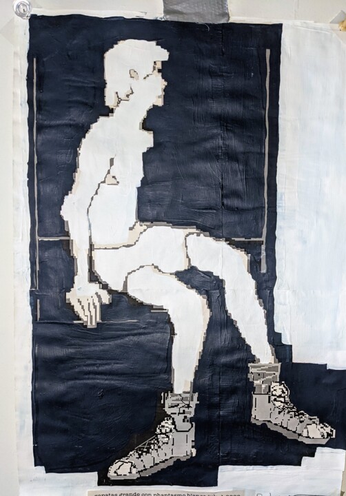 Drawing titled "brief converse" by Robert Witherspoon, Original Artwork, Ink