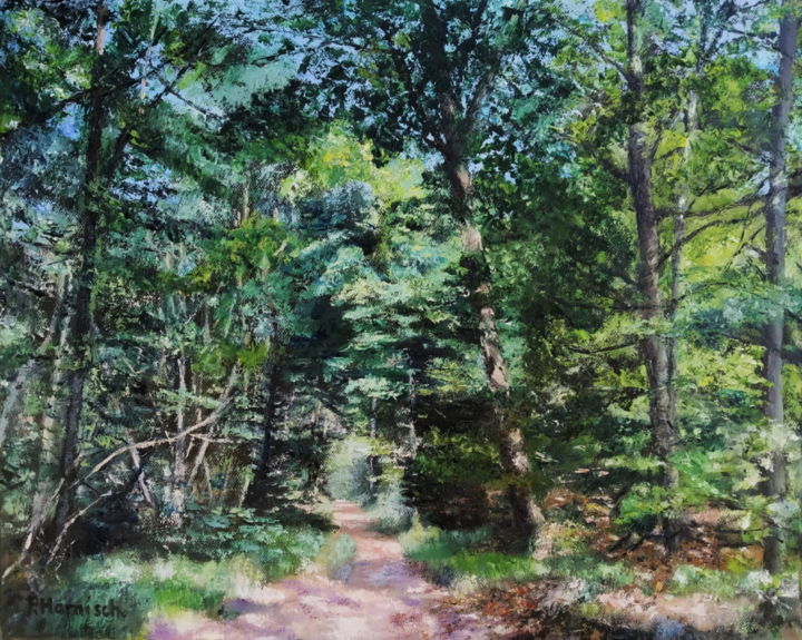 Peinture intitulée "De l'ombre à la lum…" par Pascale Harnisch, Œuvre d'art originale, Huile