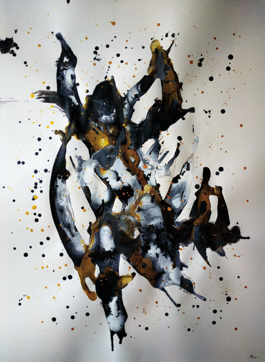 Pintura intitulada "Abstract # 0103" por Yaroslav Teslenko, Obras de arte originais, Acrílico