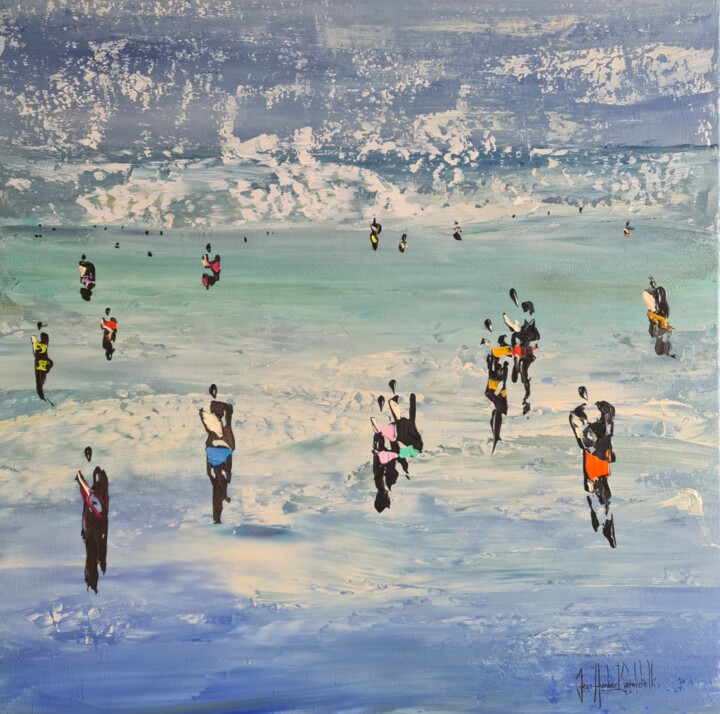 Painting titled "JUST FRESH" by Jean-Humbert Savoldelli, Original Artwork, Acrylic Mounted on Wood Stretcher frame