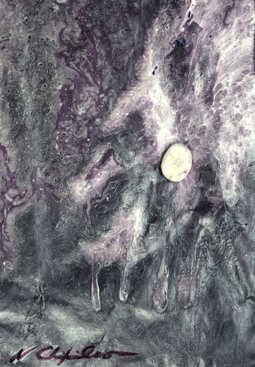 Peinture intitulée "Hic et Nunc, 20x30" par Nathalia Chipilova, Œuvre d'art originale, Acrylique