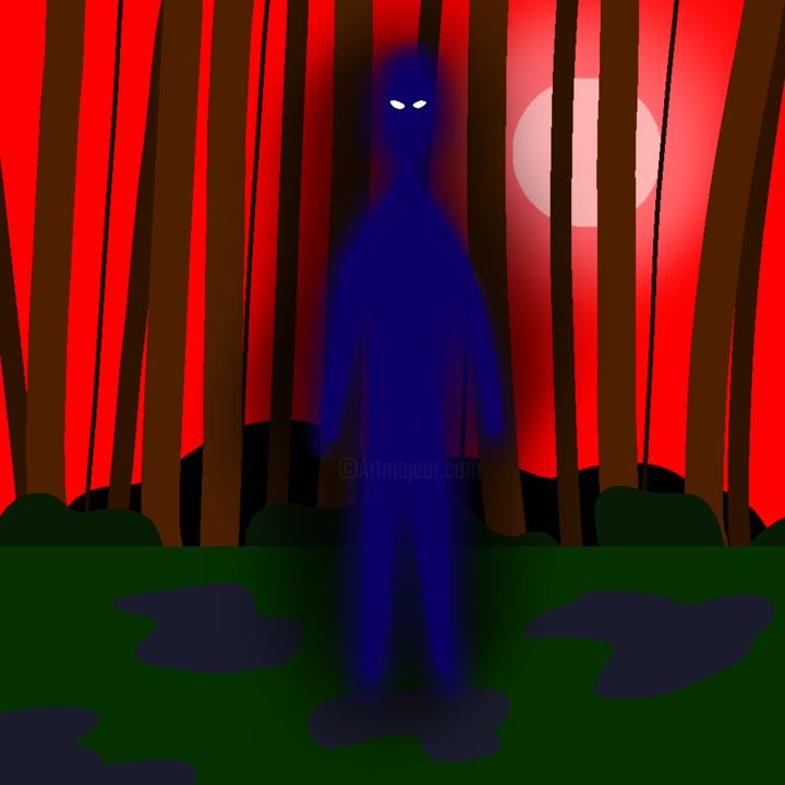 Цифровое искусство под названием "it is a ghost" - Sasha Bosnenko, Подлинное произведение искусства, Цифровая живопись